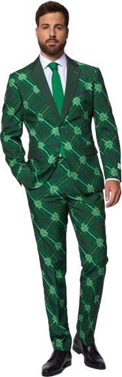 Opposuits Verkleedpak Shamrocker Heren Polyester Groen Maat 52