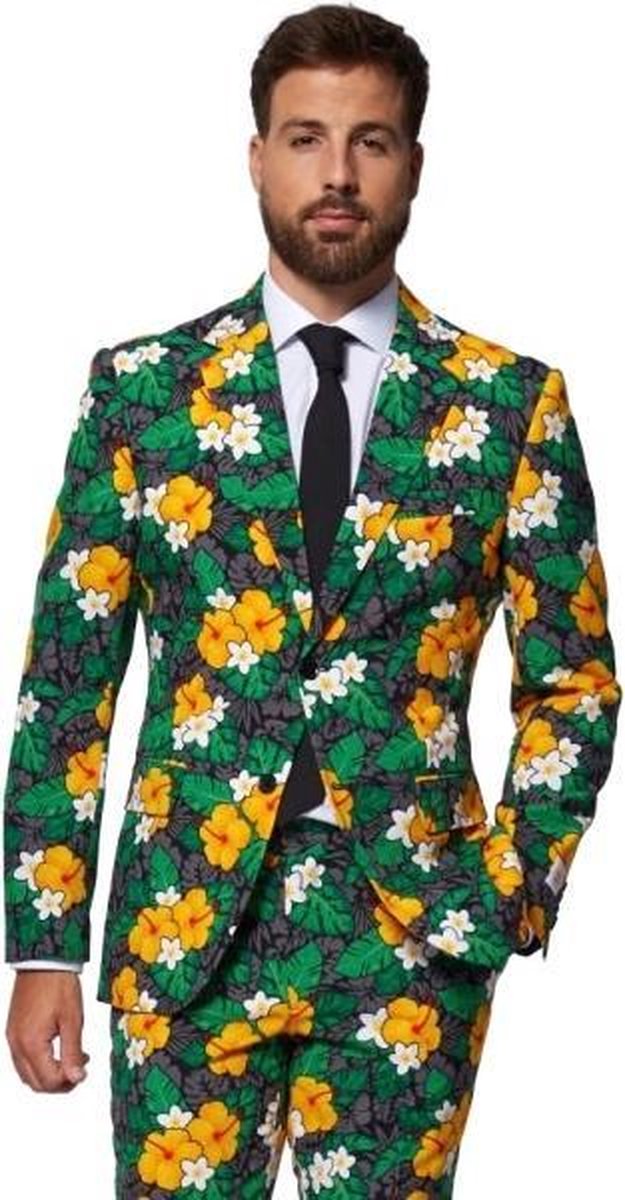 Opposuits Verkleedpak Tropical Treasure Heren Polyester Mt 52