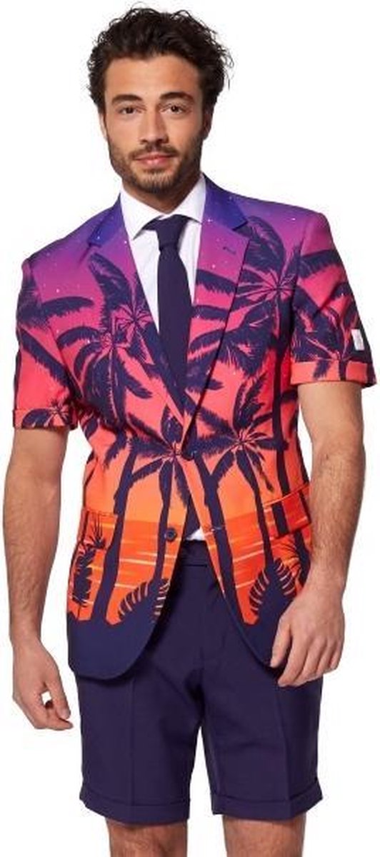 Opposuits Verkleedpak Zomer Suave Sunset Heren Polyester Mt 48