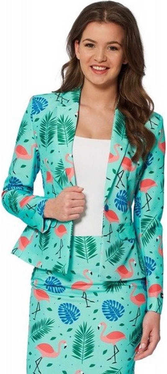 verkleedrok Tropical dames polyester groen maat XXL