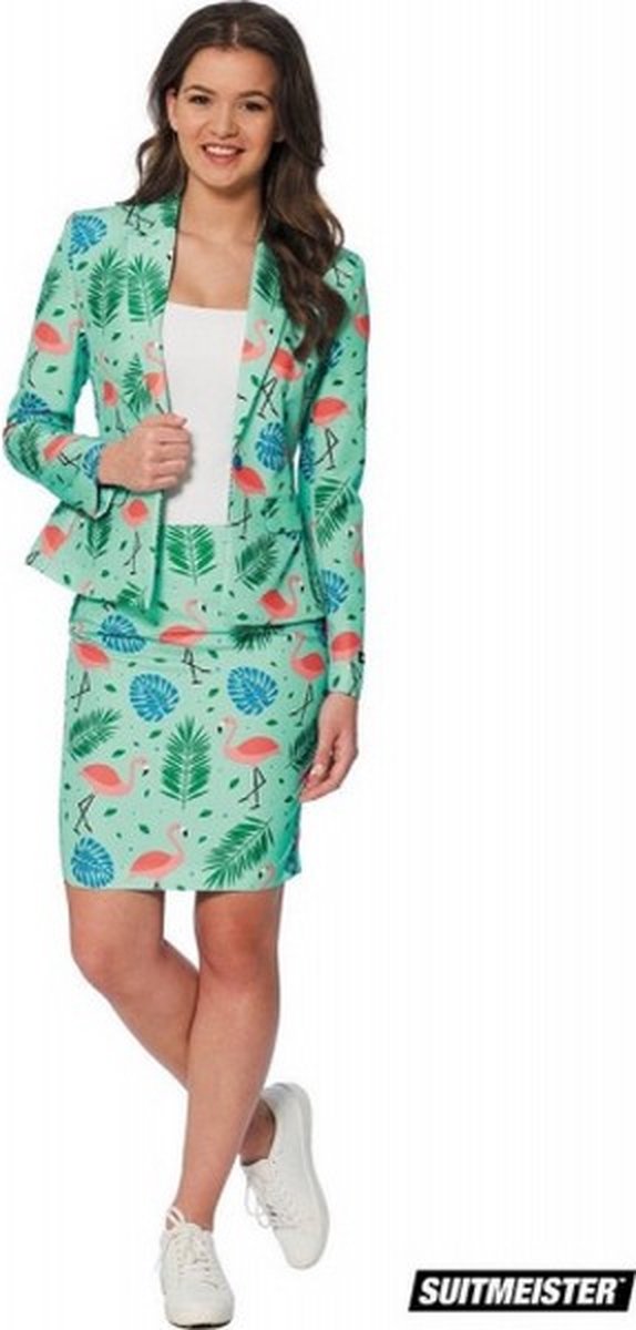 verkleedrok Tropical dames polyester maat S