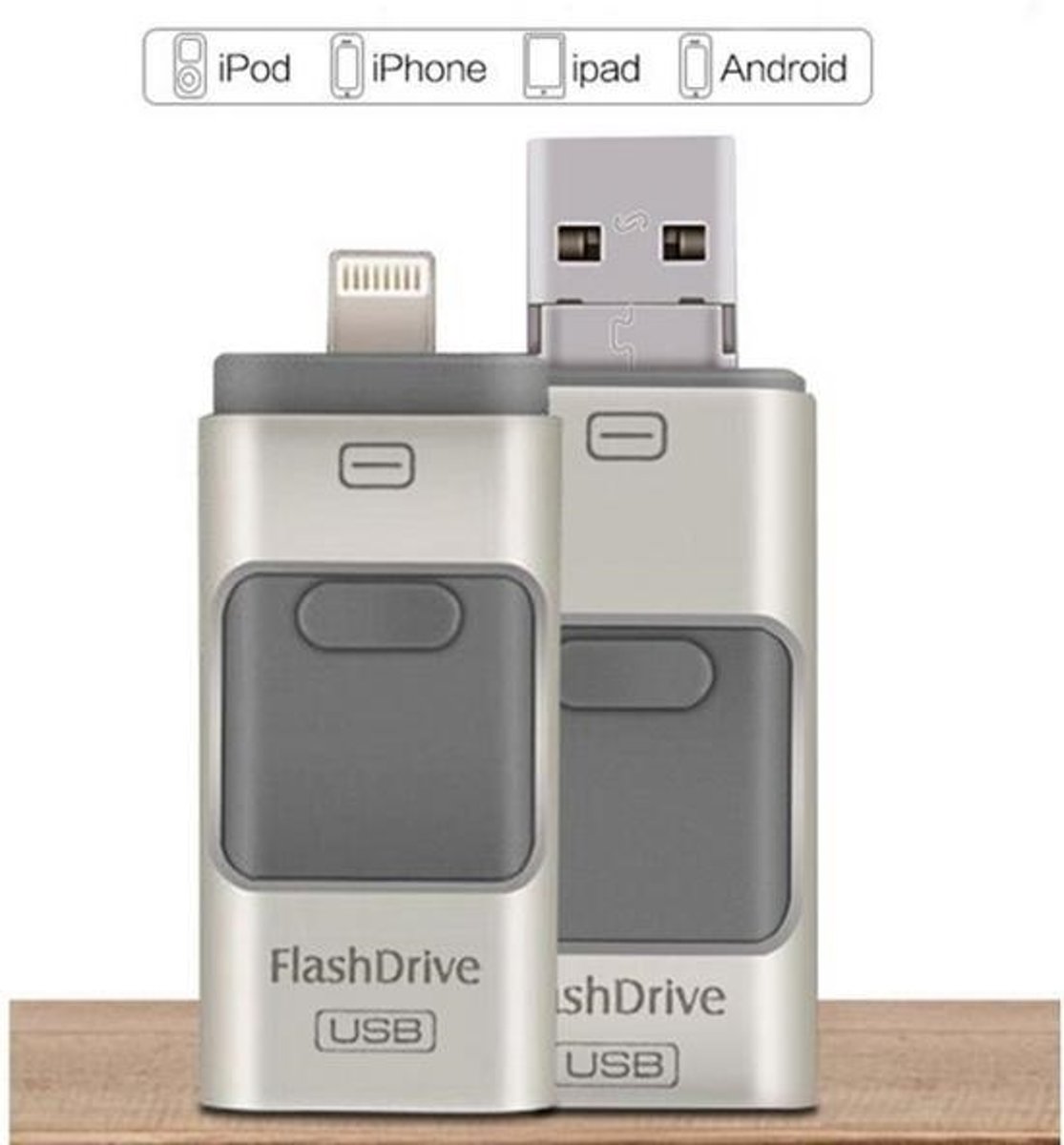 OTG Flash Drive voor iPhone/iPad/iPod, Android en PC - USB-stick - 64 GB