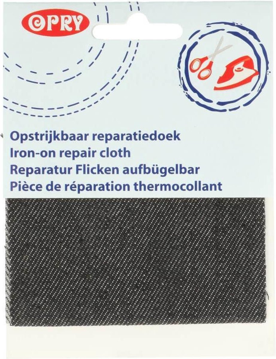 OPRY REPARATIEDOEK JEANS OPSTRIJKBAAR 10X40CM COLOR 001