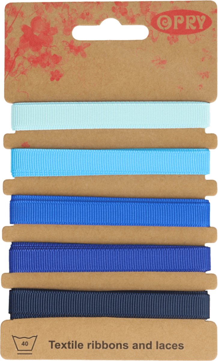 Opry Grosgrain Lint Blauw 5 x 1 meter 10 mm 60905