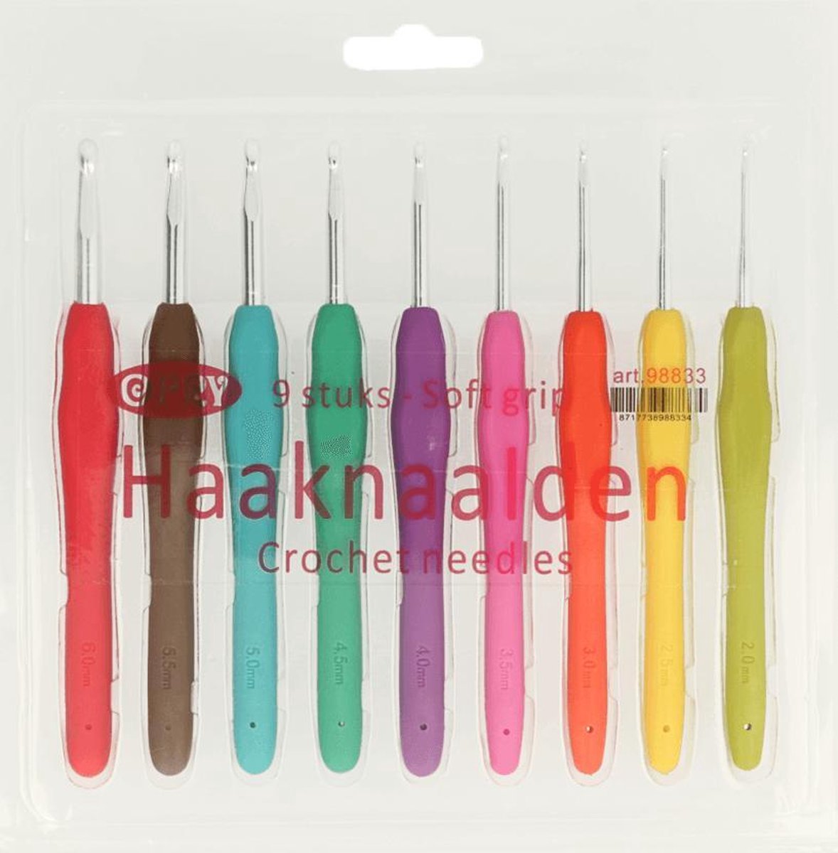 Opry Haaknaaldenset soft grip 2.00-6.00mm