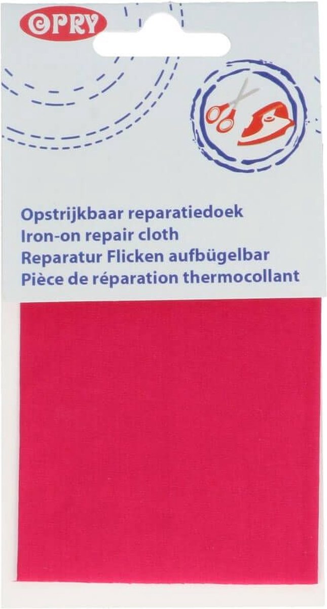 opry Reparatiedoek opstrijkbaar katoen fuchsia