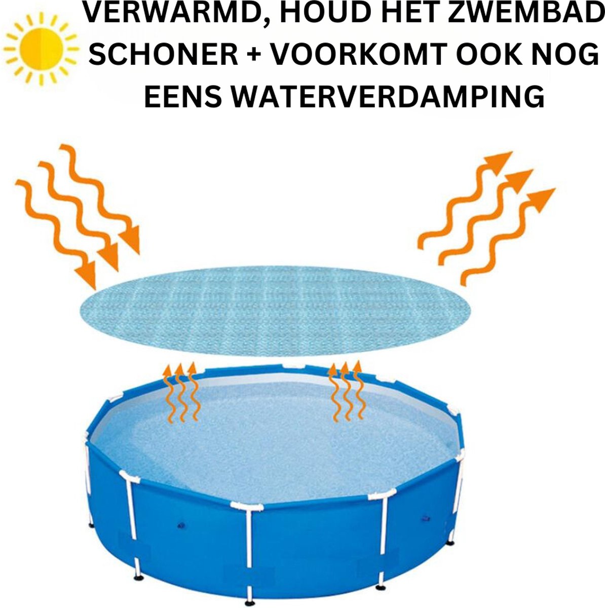   - Zwembad - Afdekzeil zwembad - 305cm - Zwembad verwarming - Filterpomp zwembad - Noppenfolie zwembad -  