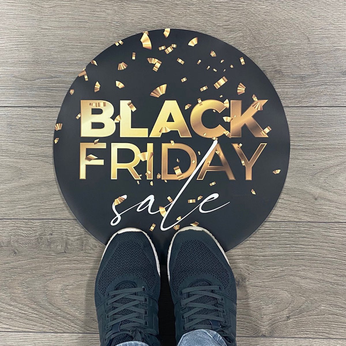 Blackfriday vloersticker Goud - Anti slip