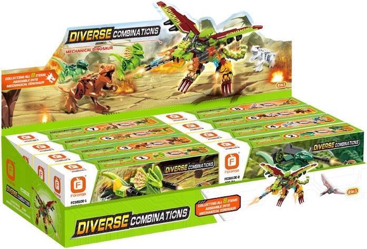 Dinosaurus Combinatie Set 8 in 1