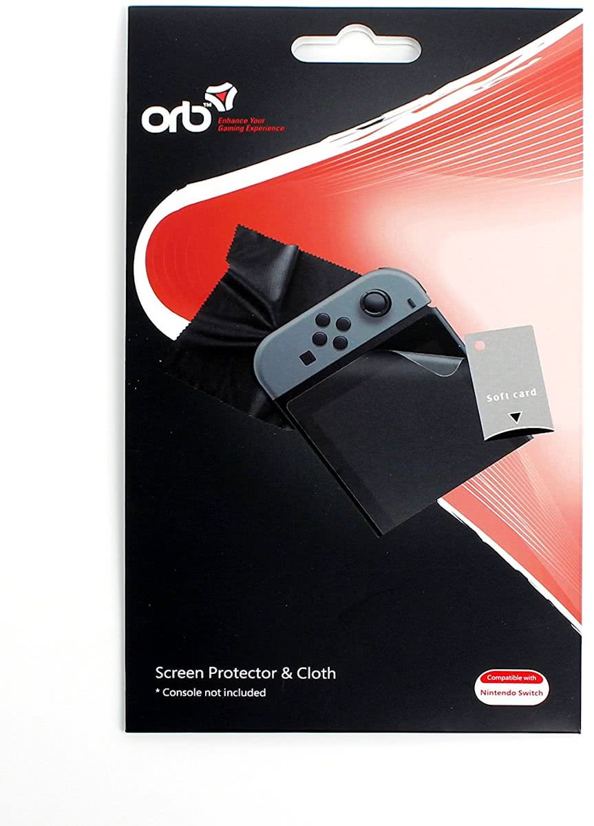 ORB - Screen protector met schoonmaakdoekje - Voor de Nintendo Switch