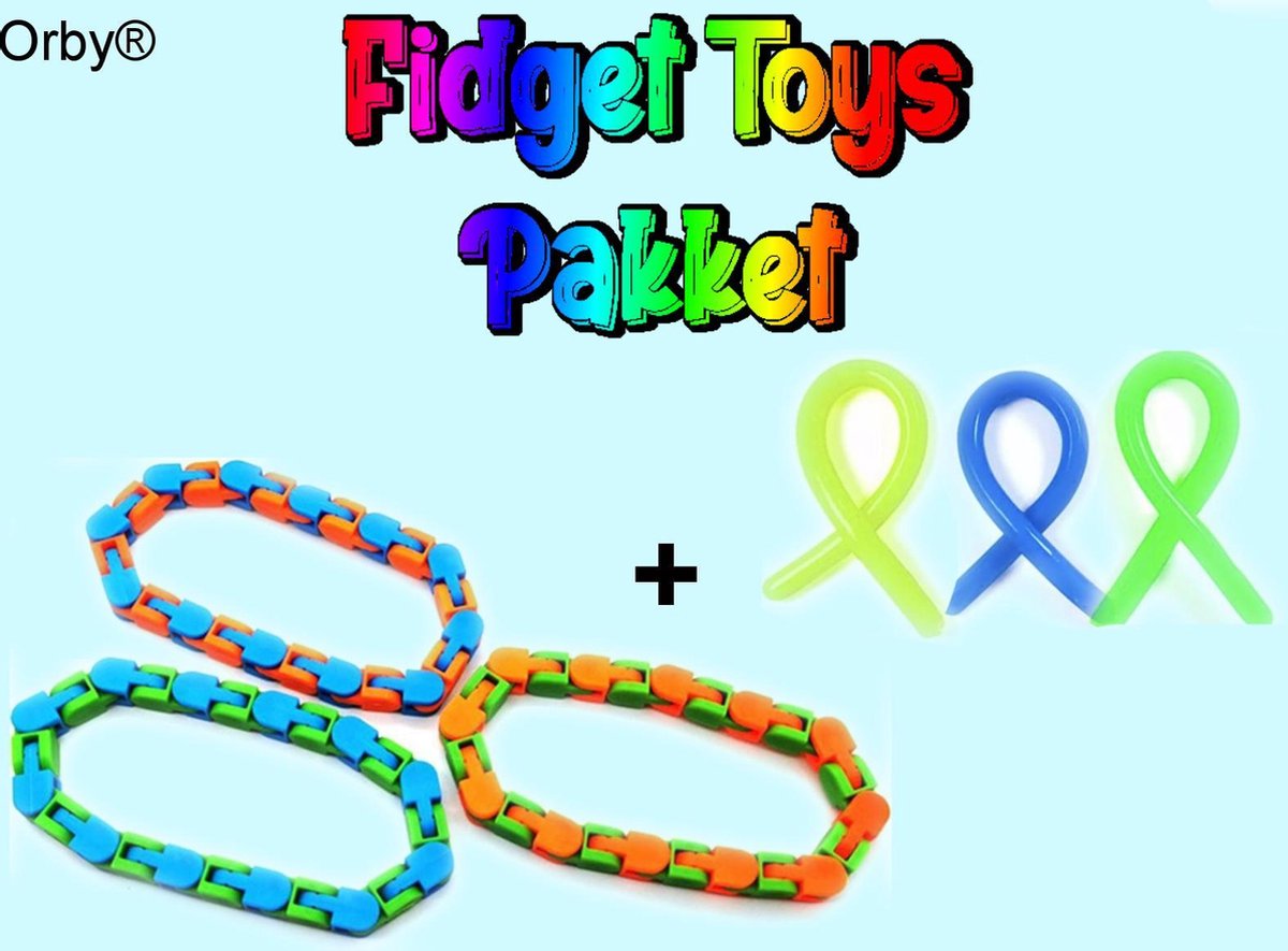  ®   Toys Pakket 6-delig - 3x Wacky Track - 3x Monkey Noodles -   Toys Pakket onder de 15 euro -   Toys -   toys box/set - Tiktok