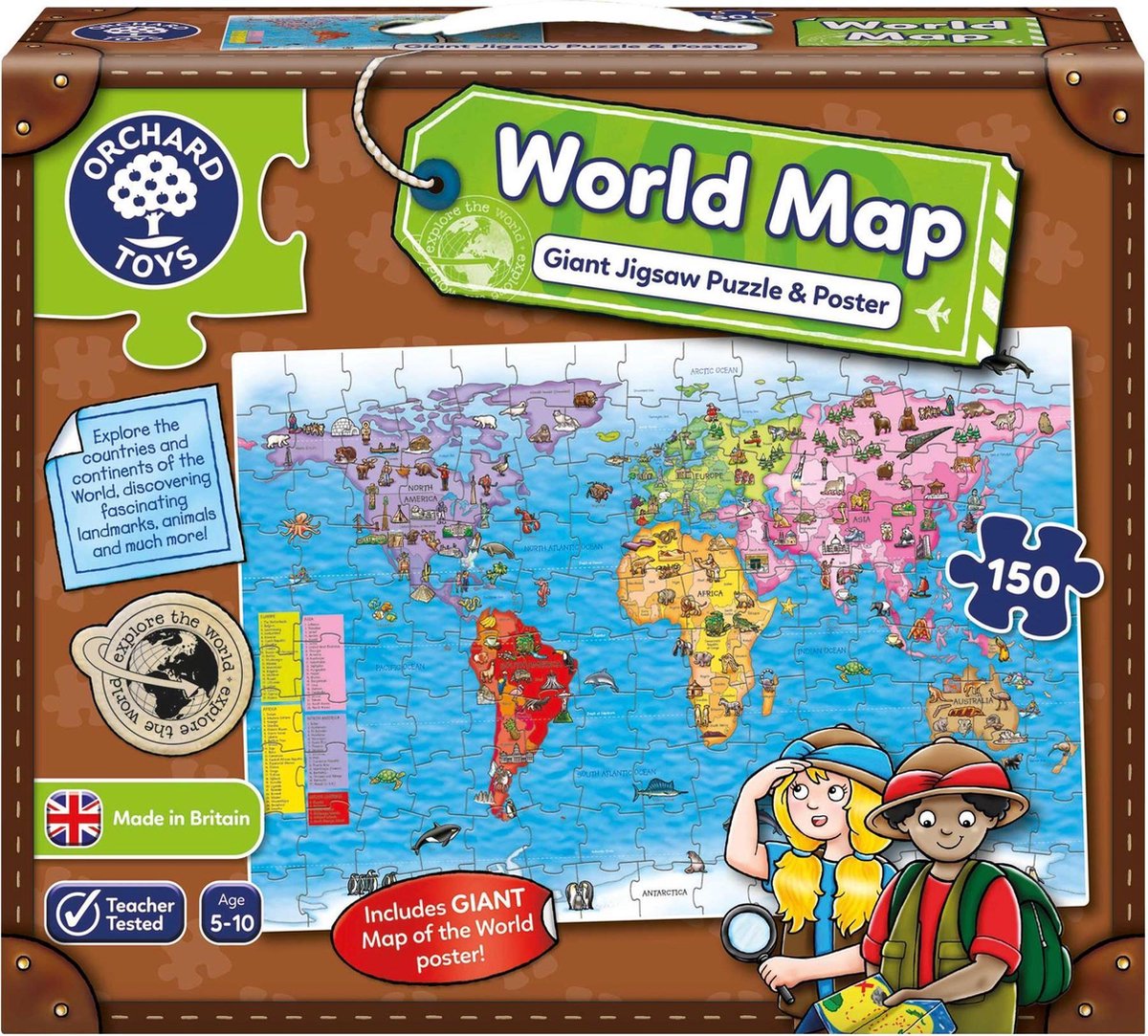 Orchard Toys World Map Puzzle and Poster