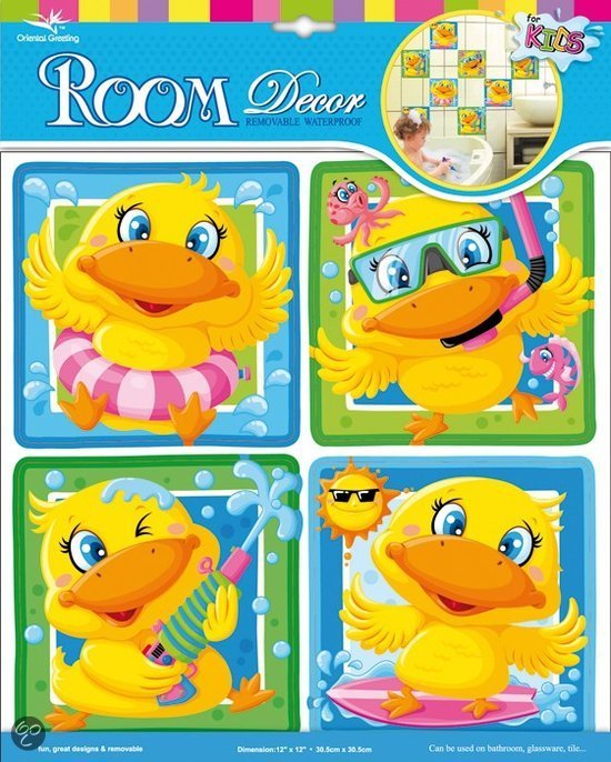 Muurstickers of decoratie sticker Duck