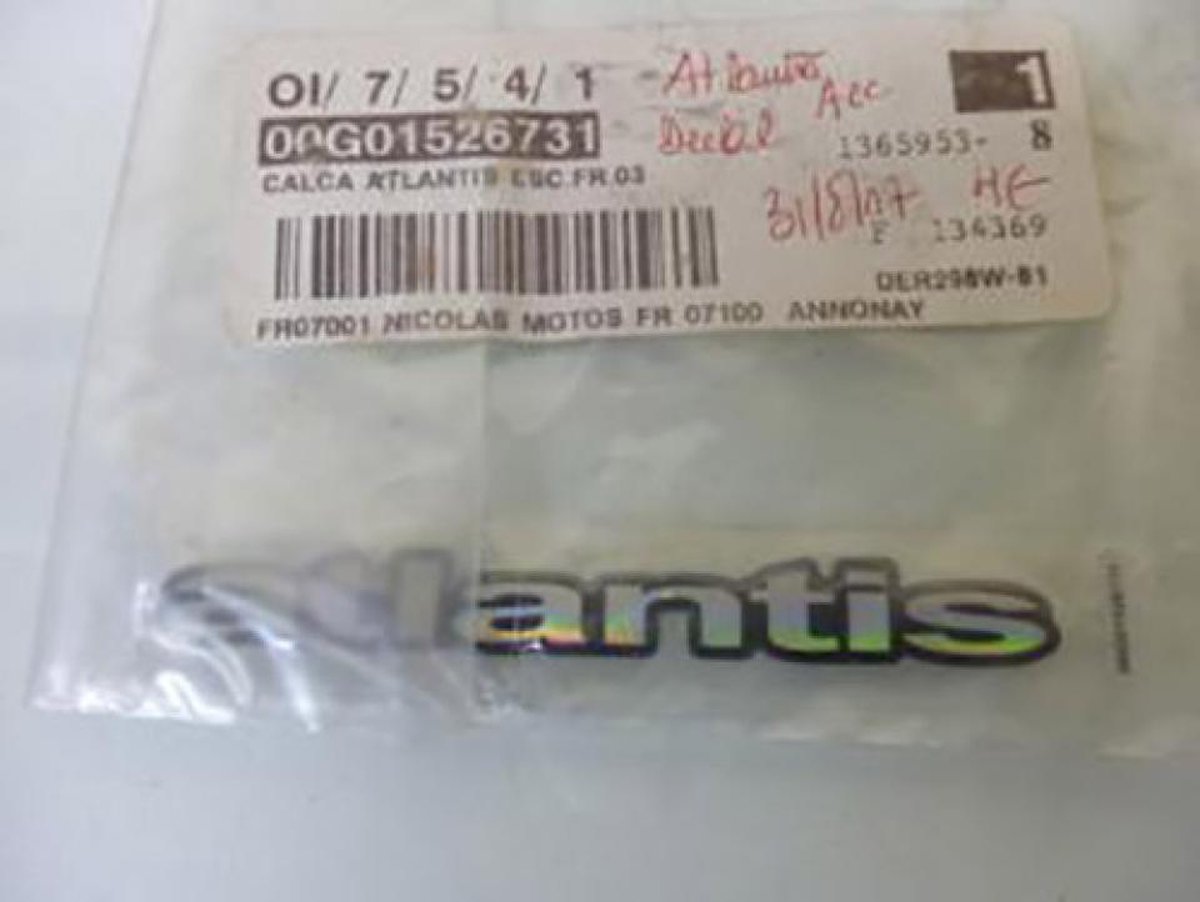 Originele sticker voor motorfiets Derbi 50 Atlantis 00G01526731 Gloednieuw
