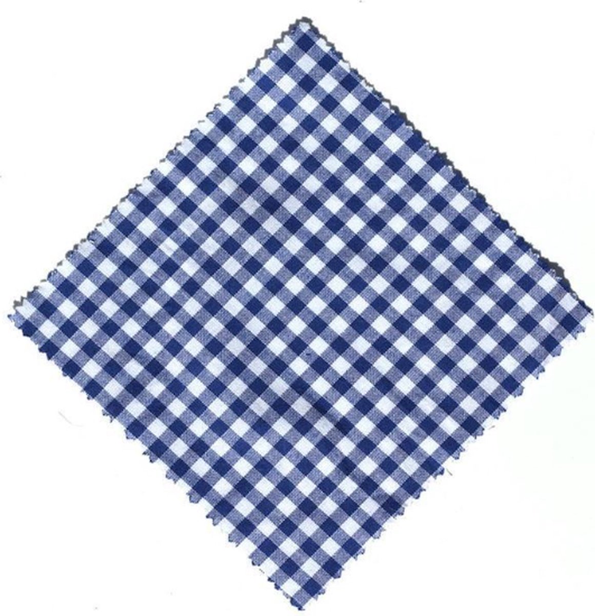 Ornina - 6 stuks 15x15CM blauw stof doekje voor jampot/honing ruitdoek