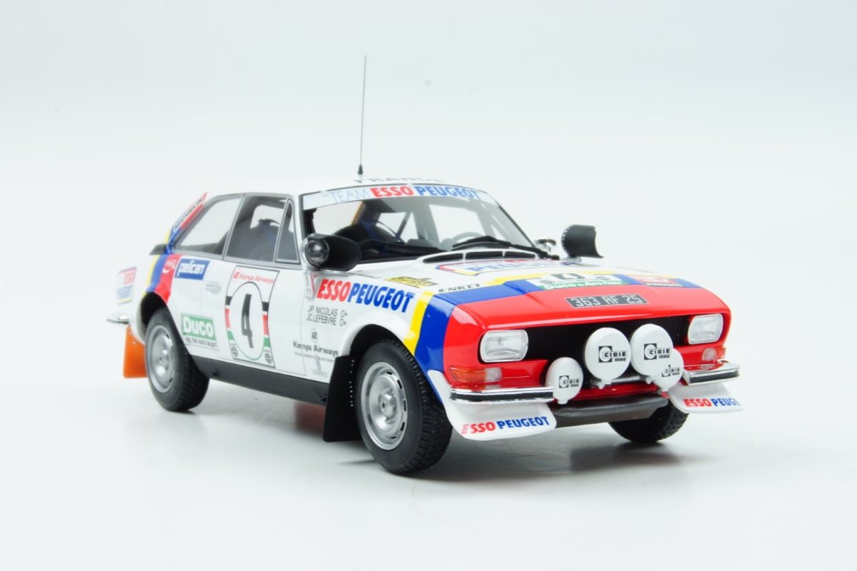 Otto Mobile Peugeot 504 Gr4 Coupe V6 Safari Rally 1984 Wit 1:18