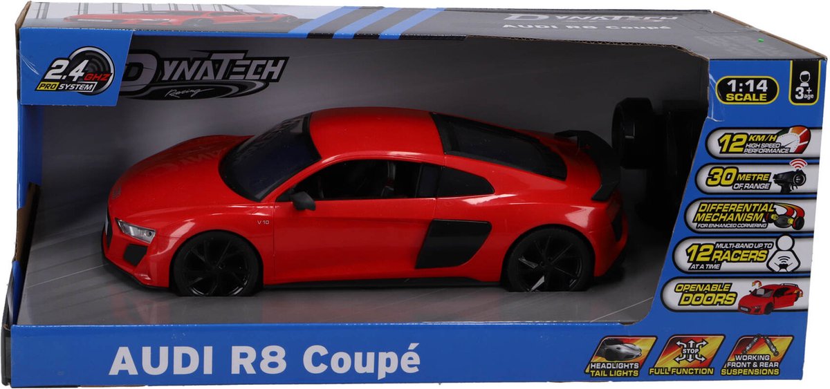 Audi R8 Coupé - Radiografisch bestuurbare auto - 1:14-schaal - Rood