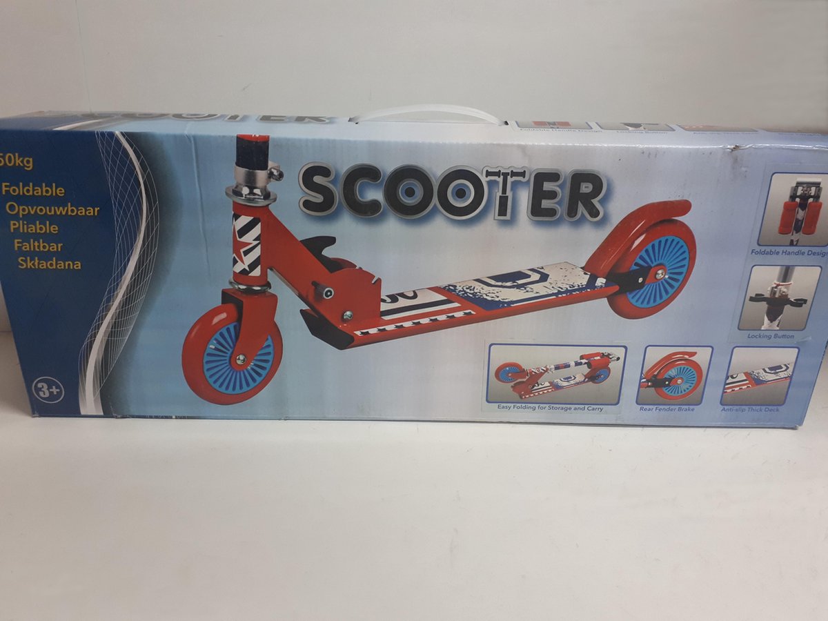 Opvouwbare step / scooter Rood Abec-5 120mm wielen tot 50Kg