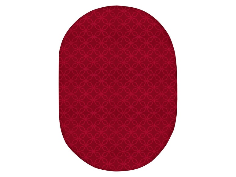 2-delige jacquard tafelkleed Ovaal/rood