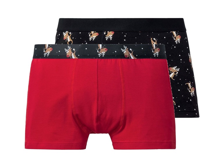 2 heren boxershorts M, Zwart