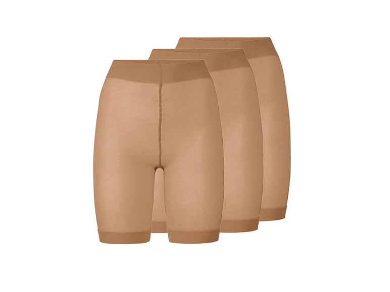 3 dames panty shorts (L (44/46), Parelmoer)