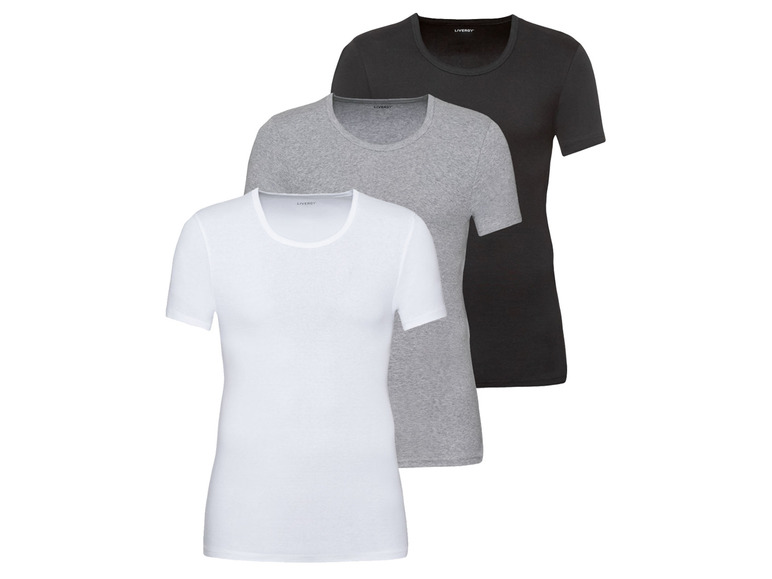 3 heren T-shirts (L, Zwart/grijs/wit)