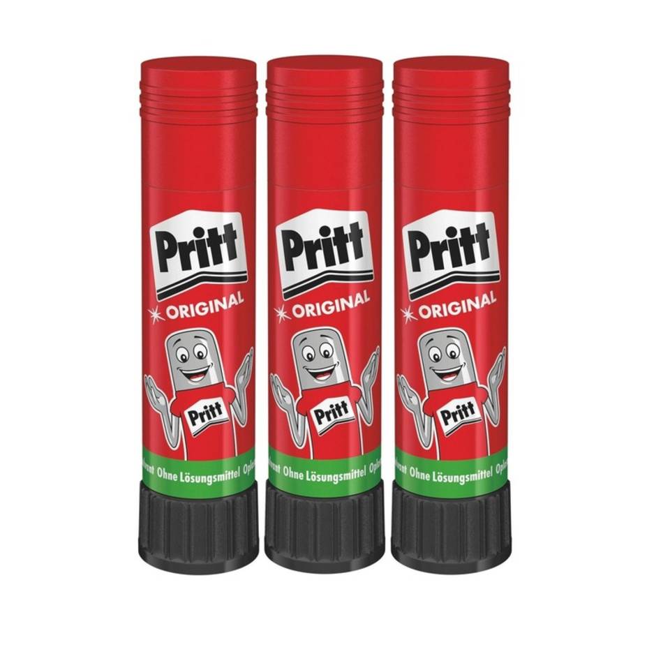 3x Pritt lijmstift - 11 gr - lijm