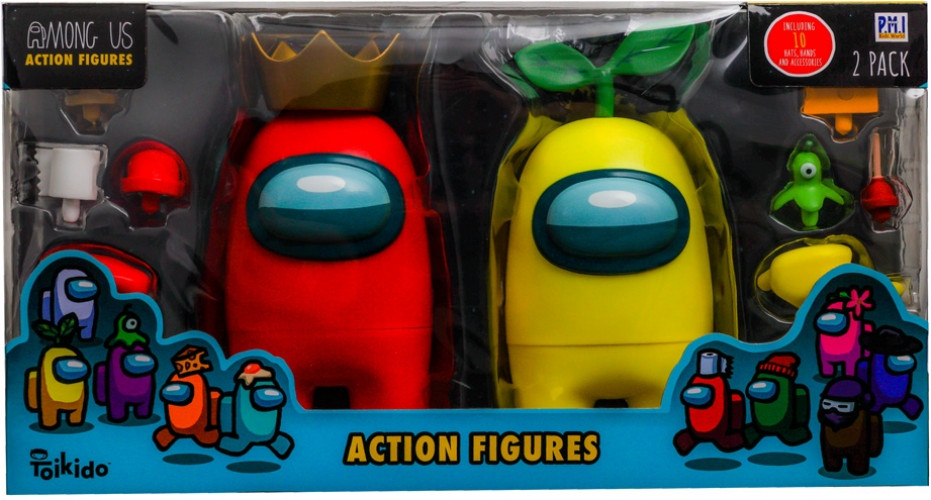 Among Us Action Figure 2-Pack (17cm) (Red&Yellow)