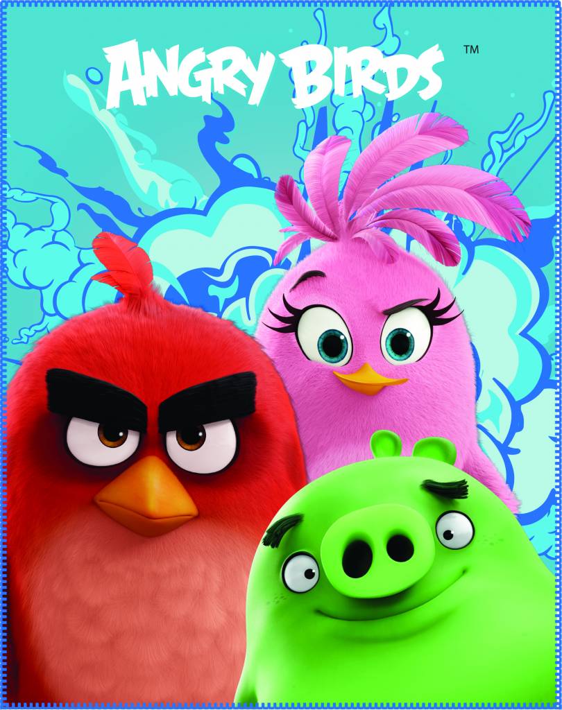 Angry Birds Plaid Explosion 110x140cm 100% Polyester