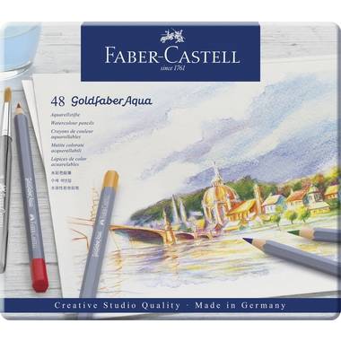 Aquarelkleurpotlood faber-castell goldfaber etui 48 stuks