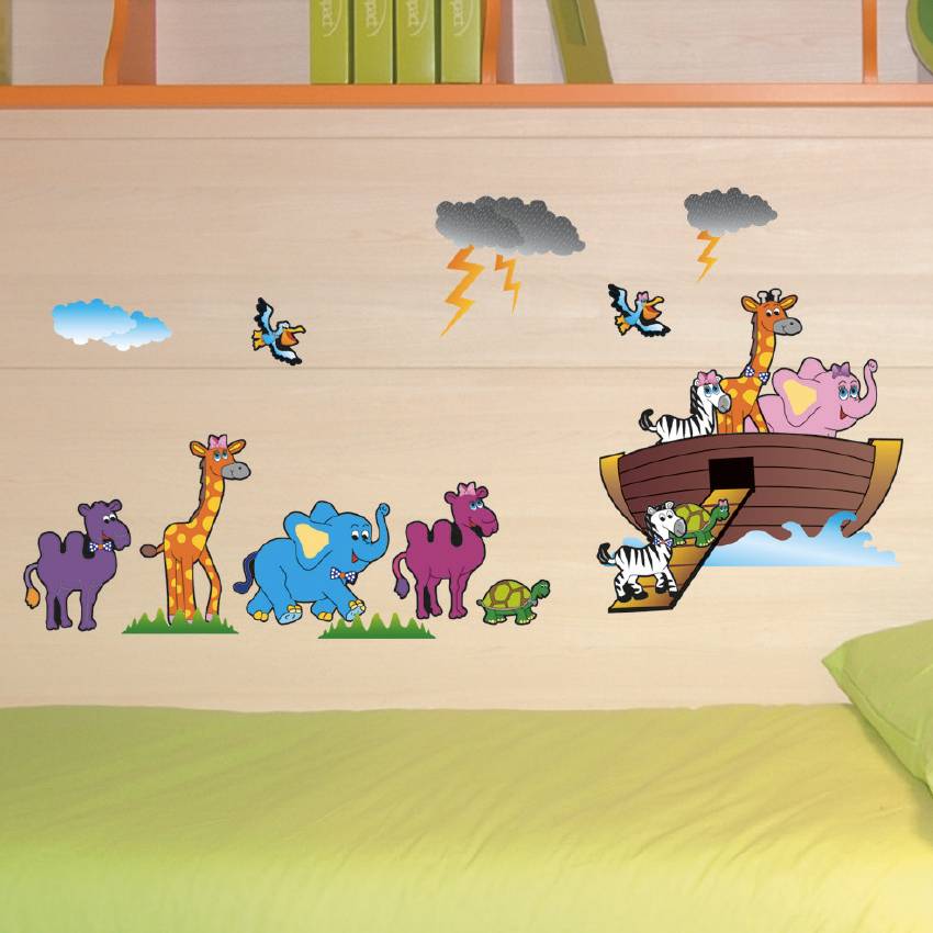 Ark van Noah muursticker Animals 160x61cm