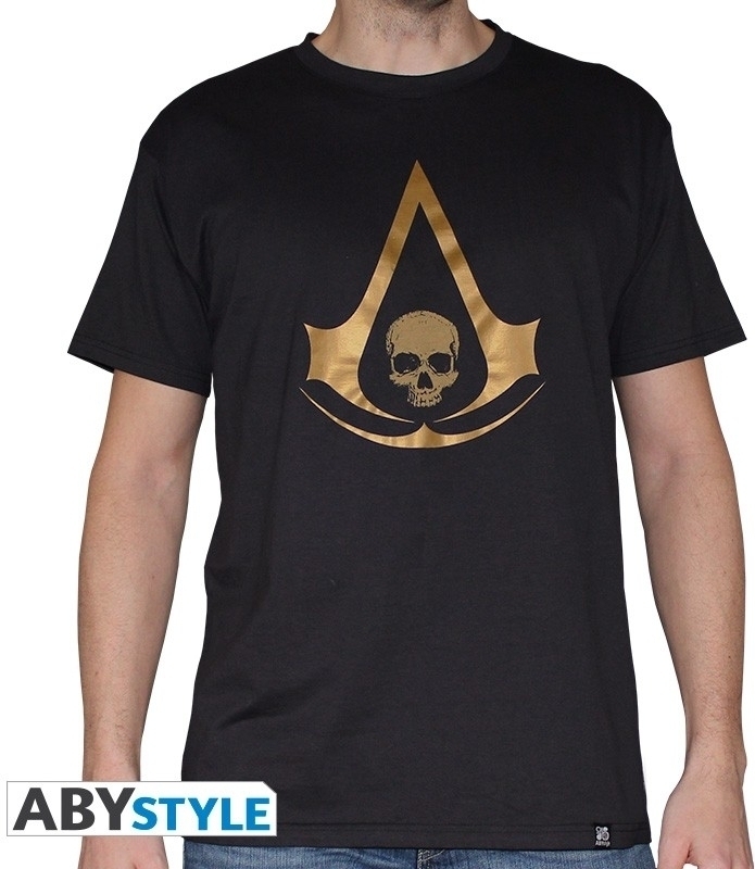 Assassin\s Creed - AC 4 Golden Crest Men\s T-shirt Black