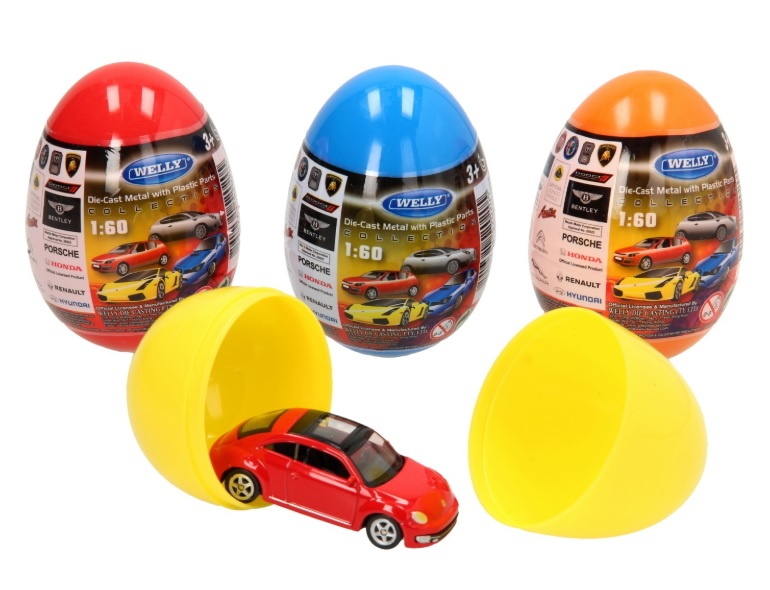 Auto in verrassingsei Welly 1:60