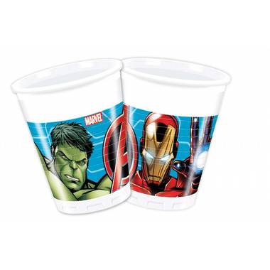 Avengers bekers 200ml mighty 8 stuks