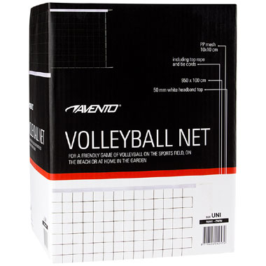 Avento volleybalnet - 9,5 x 1 m - zwart