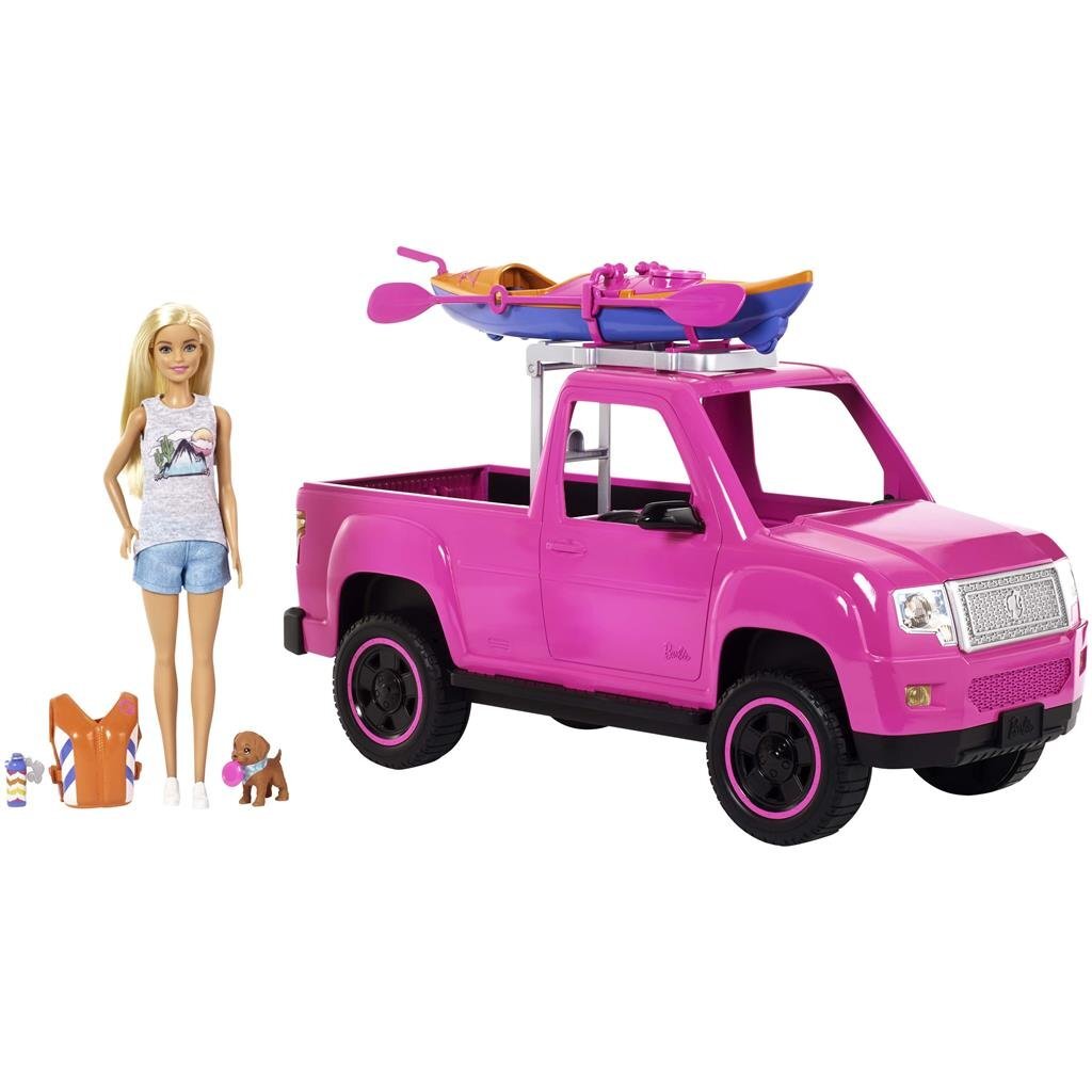 Barbie Camping Fun Pick-Up met Pop + Accessoires