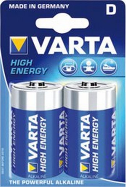 Batterij alkaline d 2x varta