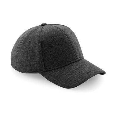 Beechfield jersey athleisure baseball cap heather graphite