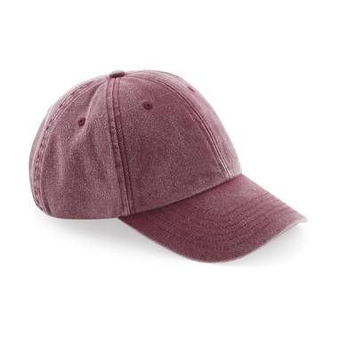 Beechfield low profile vintage cap vintage red