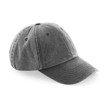 Beechfield low profile vintage cap zwart