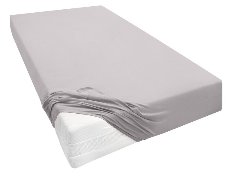 Biberna Jersey hoeslaken voor boxspringmatrassen 180-200 x 200-220 cm, Grijs