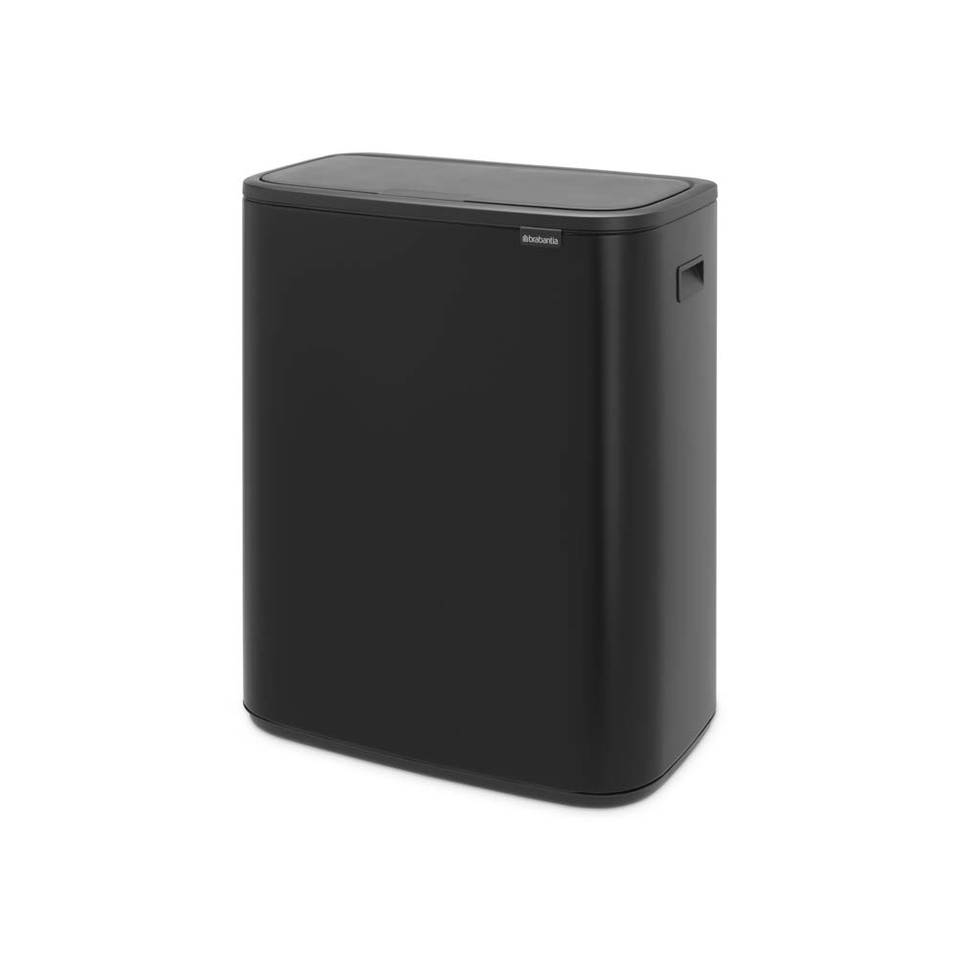 Brabantia Bo Touch Bin afvalemmer met 2 kunststof binnenemmers - 2 x 30 liter - Matt Black