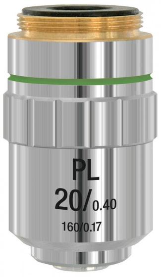 Bresser objectief DIN PL 20x microscoop 2.3 cm staal zilver