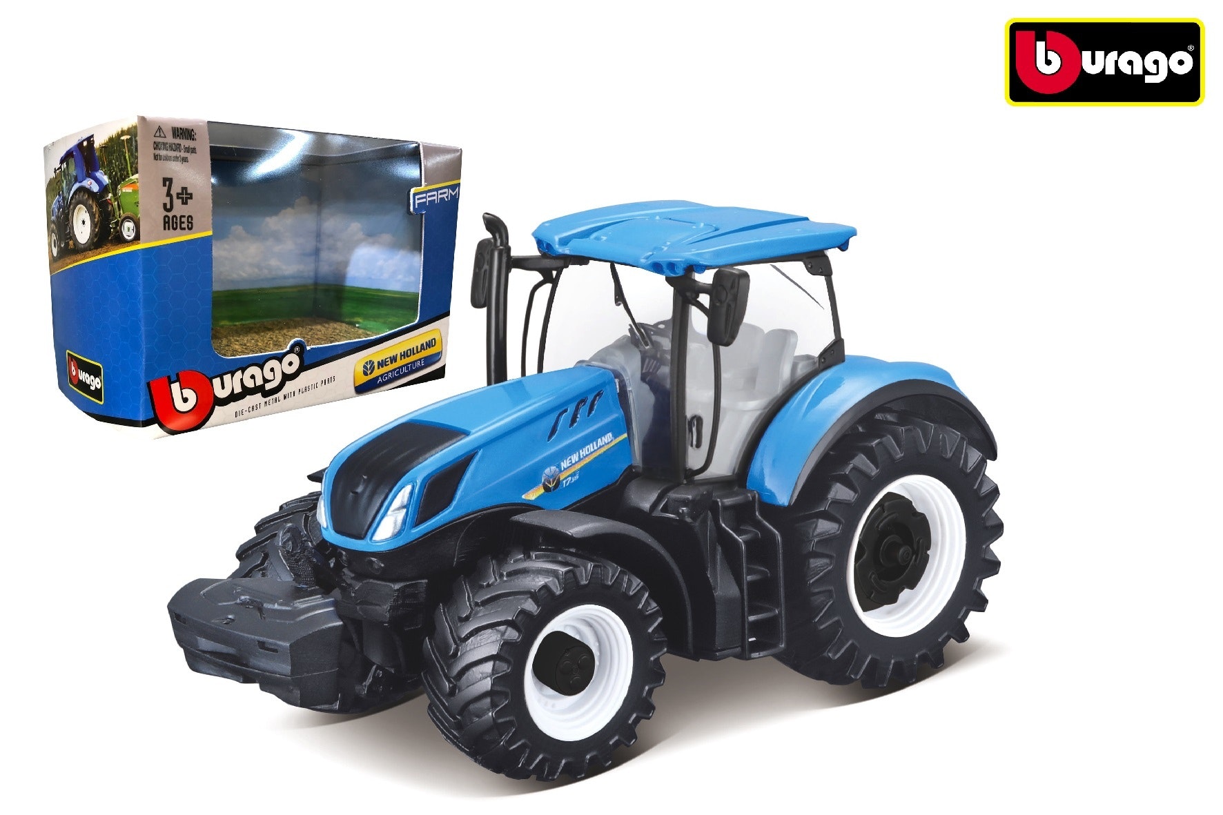 Burago tractor New Holland T7.315 10 cm