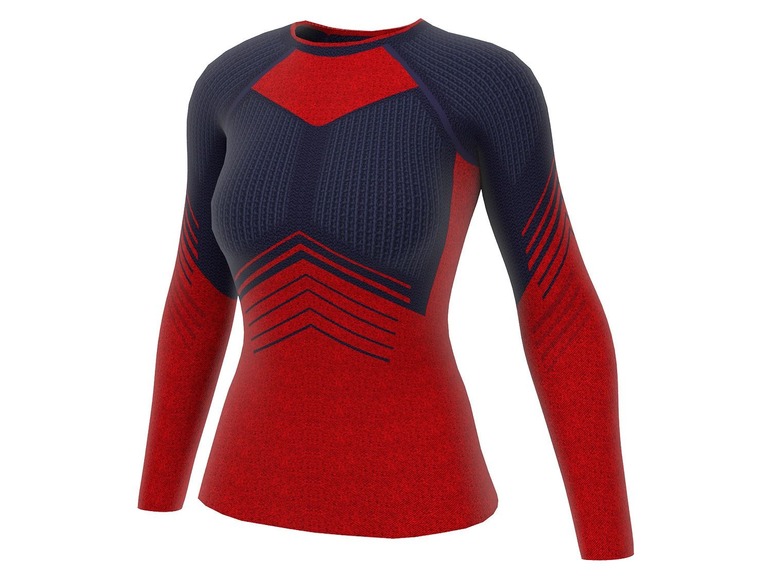 CRIVITPRO Dames thermo ondershirt L (44/46), Donkerblauw/rood