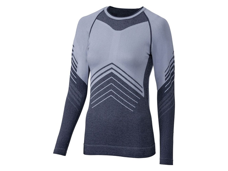 CRIVITPRO Dames thermo ondershirt M (40/42), Lichtblauw/donkerblauw