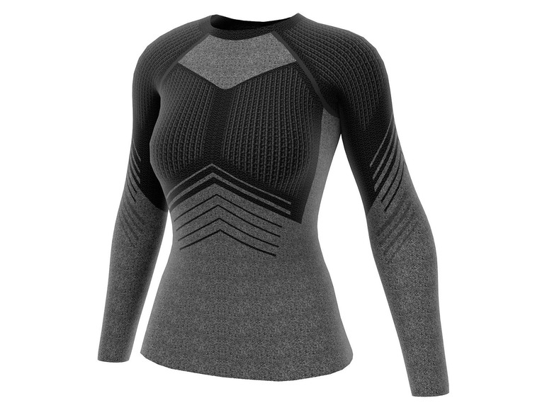 CRIVITPRO Dames thermo ondershirt XS (32/34), Zwart/antraciet