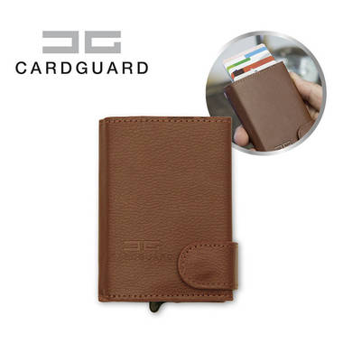 Card guard rfid protector wallet brown