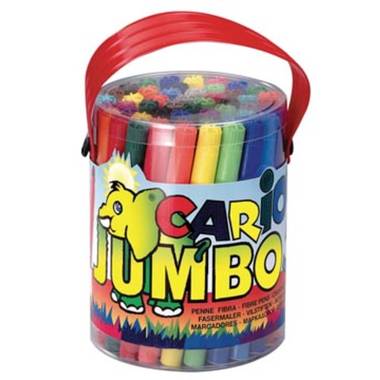 Carioca viltstift Jumbo, 50 stiften in een plastic pot
