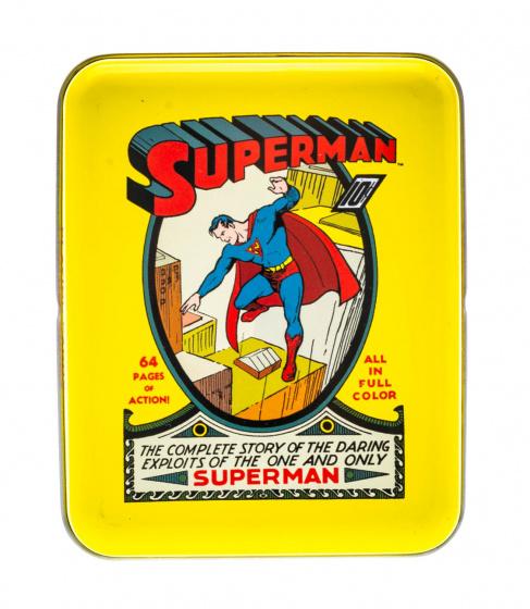 Cartamundi speelkaarten Superman aluminium/karton geel/rood